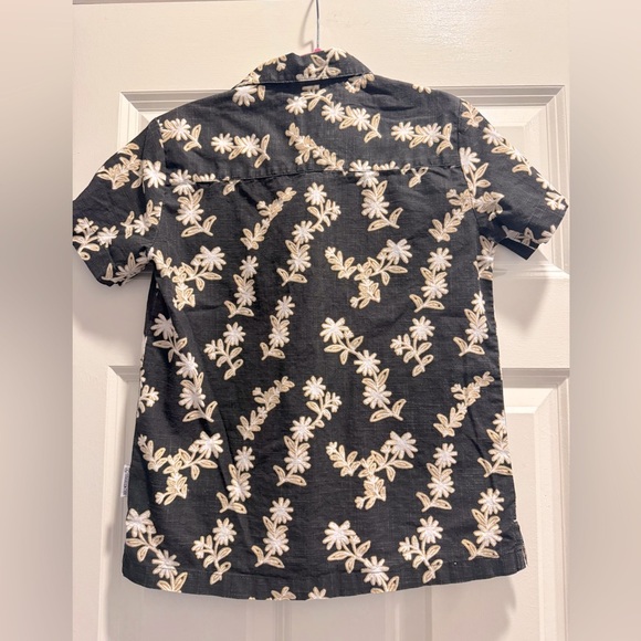 Sovereign Code EUC Sz 7 Black Floral Kids Shirt - Picture 3 of 5